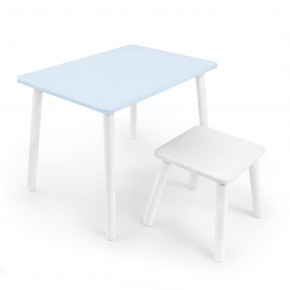 Детский комплект стол и табурет Rolti Baby (голубая столешница/белое сиденье/белые ножки) в Ревде - revda.mebel24.online | фото