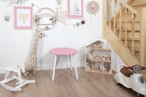 Детский стол круглый Rolti Baby (розовый/белый, массив березы/мдф) в Ревде - revda.mebel24.online | фото 1