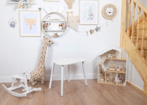 Детский стол Rolti Baby «Облачко»  (белый/белый, массив березы/мдф) в Ревде - revda.mebel24.online | фото