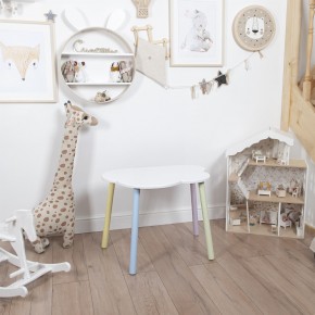 Детский стол Rolti Baby «Облачко»  (белый/цветной, массив березы/мдф) в Ревде - revda.mebel24.online | фото 1