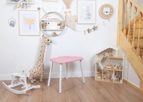 Детский стол Rolti Baby «Облачко»  (розовый/белый, массив березы/мдф) в Ревде - revda.mebel24.online | фото 1
