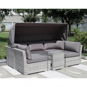 Диван-трансформер из искусственного ротанга AFM-320G Grey в Ревде - revda.mebel24.online | фото 1