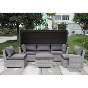 Диван-трансформер из искусственного ротанга AFM-320G Grey в Ревде - revda.mebel24.online | фото 2