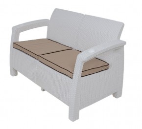 Диван Yalta Premium Sofa 2 Set (Ялта) белый (+подушки под спину) в Ревде - revda.mebel24.online | фото