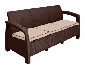 Диван Yalta Premium Sofa 3 Set (Ялта) шоколадный (+подушки под спину) в Ревде - revda.mebel24.online | фото 2