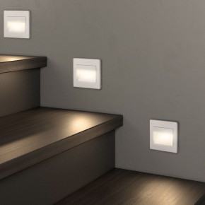 DK3050-WH Светильник встраиваемый в стену, IP 20, LED 3000, 1 Вт, белый, пластик в Ревде - revda.mebel24.online | фото 6