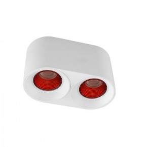 DK3096-WH+RD Светильник накладной IP 20, 10 Вт, GU5.3, LED, белый/красный, пластик в Ревде - revda.mebel24.online | фото 1