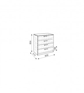 Дуглас (подростковая) М06 Комод в Ревде - revda.mebel24.online | фото 2