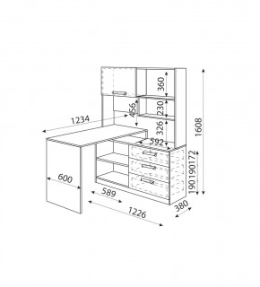 Дуглас (подростковая) М07 Стол угловой в Ревде - revda.mebel24.online | фото 2