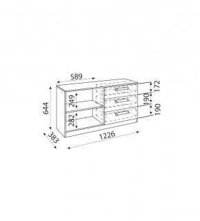 Дуглас (подростковая) М12 ТВ - тумба в Ревде - revda.mebel24.online | фото 2