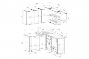 ДЮНА Кухонный гарнитур Мега Прайм 2 (1600*1700 мм) в Ревде - revda.mebel24.online | фото 2