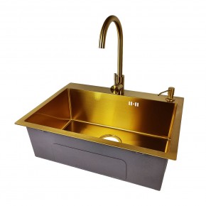 EMB-119 PVD GOLDEN (Мойка, Смеситель, Дозатор) в Ревде - revda.mebel24.online | фото