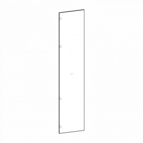 Фасад двери глухой (левый) Глянец черный Марсель в Ревде - revda.mebel24.online | фото 3