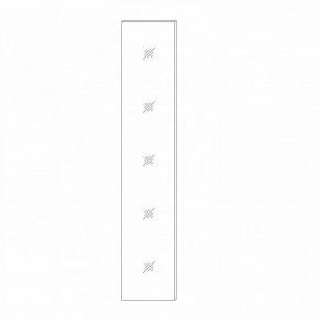 Фасад двери с зеркалом (левый) Черный Марсель в Ревде - revda.mebel24.online | фото 3