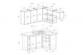 ФЬЮДЖИ Кухонный гарнитур Мега Прайм (1600*1700 мм) в Ревде - revda.mebel24.online | фото 2