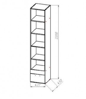 ГЕОМЕТРИЯ ГМТ.07 пенал открытый в Ревде - revda.mebel24.online | фото 2