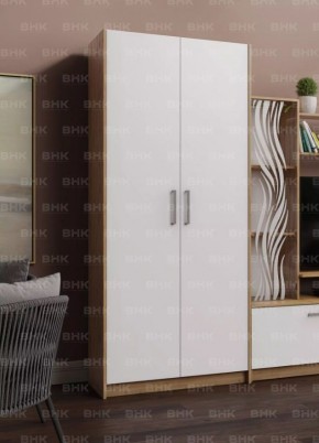 ДАРЬЯ Шкаф (Дуб Вотан/Белый глянец) гостиная в Ревде - revda.mebel24.online | фото 2
