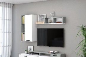 Гостиная Эльза (модульная) Бетонный Камень/Белый в Ревде - revda.mebel24.online | фото 5