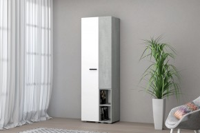Гостиная Эльза (модульная) Бетонный Камень/Белый в Ревде - revda.mebel24.online | фото 8