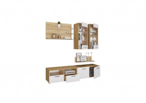 Гостиная НЕНСИ (модульная) Крафт золотой/Белый глянец в Ревде - revda.mebel24.online | фото 3
