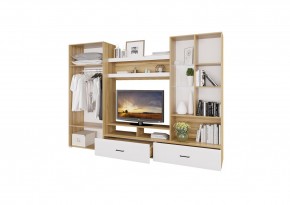 Гостиная НЕНСИ (модульная) Крафт золотой/Белый глянец в Ревде - revda.mebel24.online | фото 5
