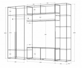 Гостиная Норден (Дуб Крафт белый) в Ревде - revda.mebel24.online | фото 4