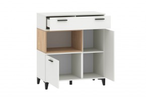 Гостиная "Bergen" (модульная) Белый /Дуб бунратти в Ревде - revda.mebel24.online | фото 9