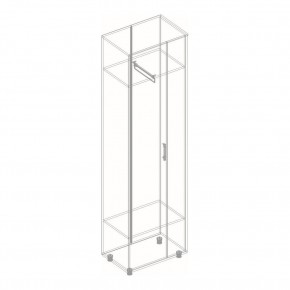 ГРАФ Шкаф  2-х створчатый для одежды (темно серый) в Ревде - revda.mebel24.online | фото 2