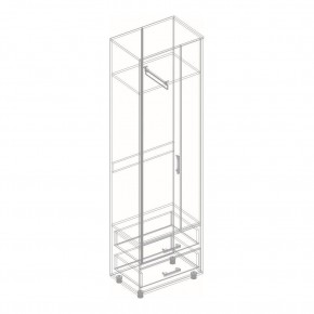 ГРАФ Шкаф 2-х створчатый с 2 ящиками (темно серый) в Ревде - revda.mebel24.online | фото 2