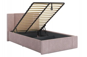 ХЛОЯ Кровать 1200 с ПМ (нежно-розовый велюр) в Ревде - revda.mebel24.online | фото
