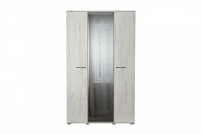 ИТАЛИЯ ШК-1300 Шкаф 3дв с зеркалом (дуб крафт белый) в Ревде - revda.mebel24.online | фото 1