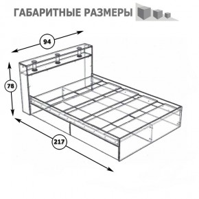 Камелия Кровать 0900, цвет венге/дуб лоредо, ШхГхВ 93,5х217х78,2 см., сп.м. 900х2000 мм., без матраса, основание есть в Ревде - revda.mebel24.online | фото 4