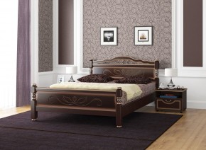 КАРИНА-5 Кровать из массива 1200 (Темный орех) в Ревде - revda.mebel24.online | фото