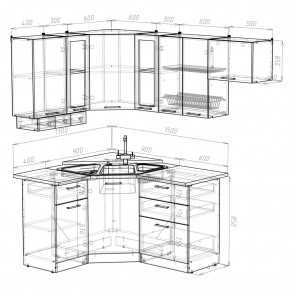 КИРА Кухонный гарнитур Литл ( 1300*2000 мм ) в Ревде - revda.mebel24.online | фото 2
