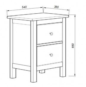 Комод 02 Кантри белый с двумя ящиками в Ревде - revda.mebel24.online | фото 3