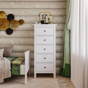 Комод 05 Кантри белый с пятью ящиками в Ревде - revda.mebel24.online | фото 4