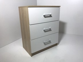 Комод 3 ящика (дуб сонома/белый) в Ревде - revda.mebel24.online | фото