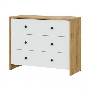 Комод 3 ящика "Дольче" (Дуб Золотой/Белый) в Ревде - revda.mebel24.online | фото