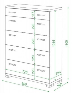 Комод Домино нельсон КМ-1 в Ревде - revda.mebel24.online | фото 2