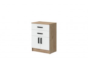 Комод Эконом (Дуб крафт золотой/Белый текстурный) в Ревде - revda.mebel24.online | фото 1