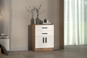 Комод Эконом (Дуб крафт золотой/Белый текстурный) в Ревде - revda.mebel24.online | фото 3