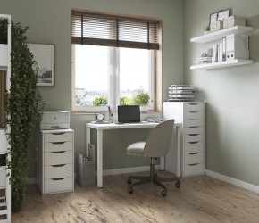 Комод Ингар белый высокий с пятью выдвижными ящиками в Ревде - revda.mebel24.online | фото 2