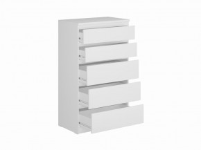 Комод КАСТОР с пятью ящиками, цвет белый в Ревде - revda.mebel24.online | фото 2