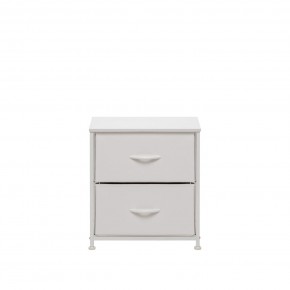 Комод Leset Линкс 2 ящ. (к/з), Каркас Белый, ящики Белые в Ревде - revda.mebel24.online | фото 1