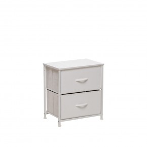 Комод Leset Линкс 2 ящ. (к/з), Каркас Белый, ящики Белые в Ревде - revda.mebel24.online | фото 2