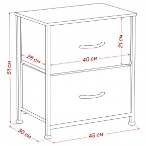 Комод Leset Линкс 2 ящ. (к/з), Каркас Белый, ящики Белые в Ревде - revda.mebel24.online | фото 8