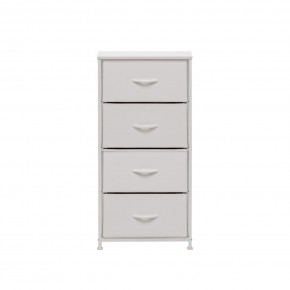 Комод Leset Линкс 4 ящ. (к/з), Каркас Белый, ящики Белые в Ревде - revda.mebel24.online | фото 1