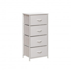 Комод Leset Линкс 4 ящ. (к/з), Каркас Белый, ящики Белые в Ревде - revda.mebel24.online | фото 2