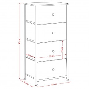 Комод Leset Линкс 4 ящика (МДФ) в Ревде - revda.mebel24.online | фото 12