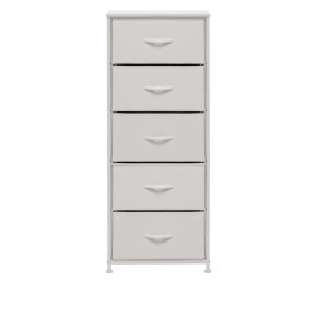 Комод Leset Линкс 5 ящ. (к/з), Каркас Белый, ящики Белые в Ревде - revda.mebel24.online | фото 1